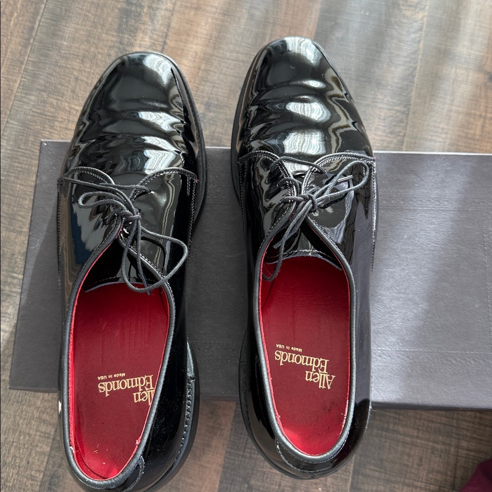 Allen Edmonds Spencer NEW PICS! Leather Tuxedo Formal Dress.  WORN ONCE!!  9.5 D